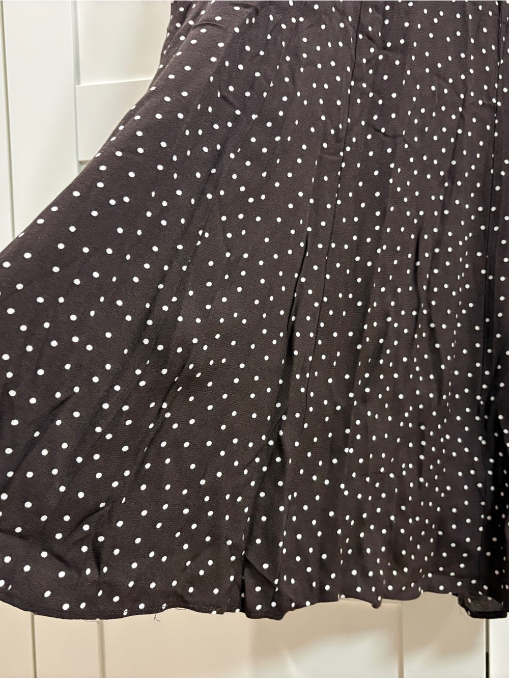 Reformation Afton A-line Maxi Dress with White Polka Dot Print - Picture 7 of 9
